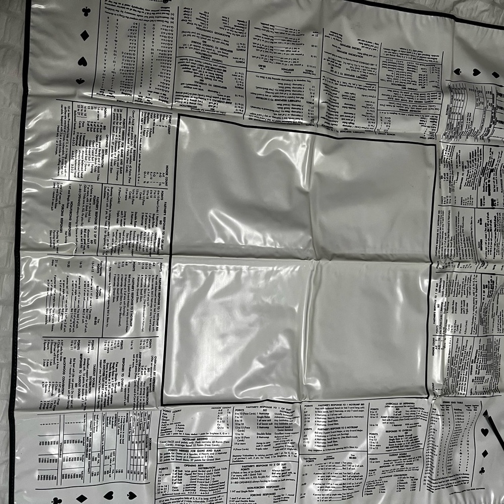 White Vinyl Poker Table Cover